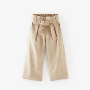 Zara kids girls paperbag culotte pants